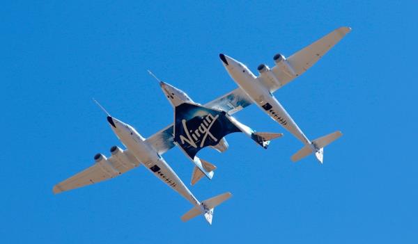 VSS Unity will take off from a launch site in New Mexico with the help of its "mother ship," WhiteKnightTwo.