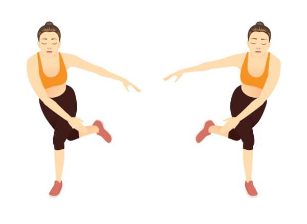 illustration of speed skater exercise