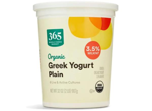 365 Plain Organic Greek Yogurt