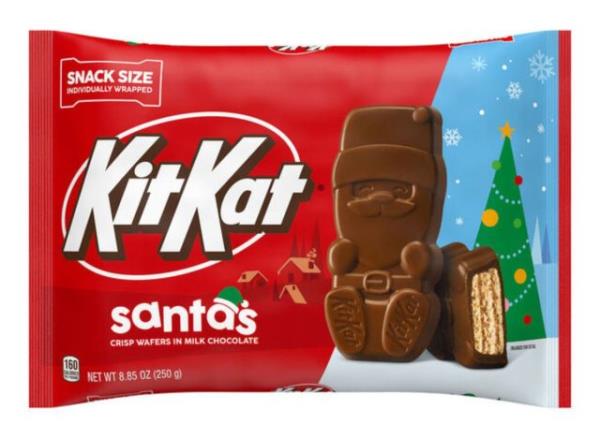 bag of Kit Kat Santas