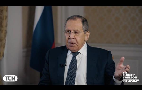 Russian Foreign Minister Sergey Lavrov © Tucker Carlson Network