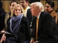 Do<em></em>nald Trump and Jill Biden met at the reopening of Norte Dame cathedral in Paris. (Reuters)