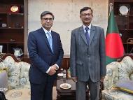 Foreign secretary Vikram Misri met Bangladesh foreign adviser Md Touhid Hossain in Dhaka on December 9. (Image: ANI)