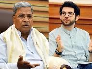 Karnataka CM Siddaramaih and Shiv Sena (UBT) leader Aaditya Thackeray. (File)