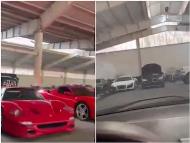 Viral video shows collection of luxury cars at Assad's abando<em></em>ned garage (Screengrabs)