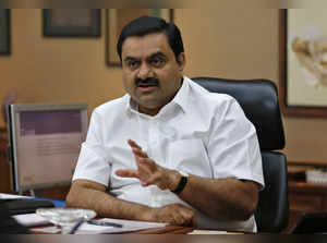 Indian billio<em></em>naire Adani speaks during an interview with Reuters at his office in Ahmedabad